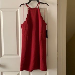 Lulus endearing endlessly red wine dress
